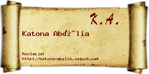 Katona Abélia névjegykártya